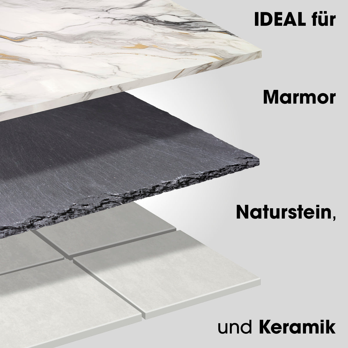Reparaturset für Fliesen & Steinböden ideal zum Ausbessern von Marmor, Naturstein und Keramikflächen.