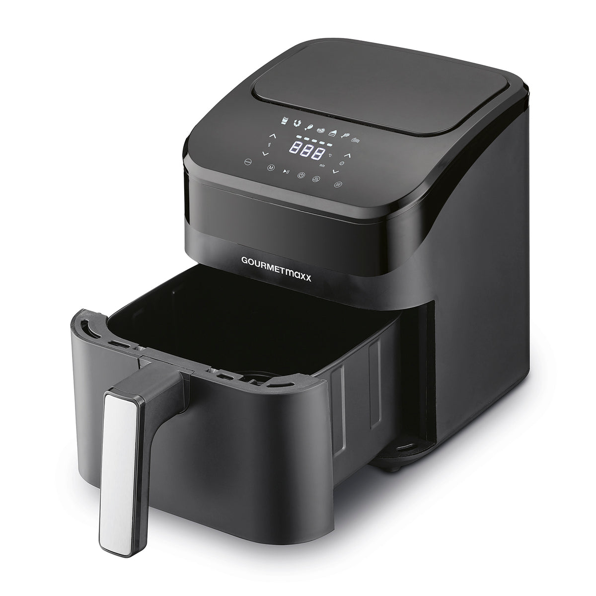 GOURMETmaxx Heißluft-Fritteuse Digital 4l 1400W schwarz mit digitalem Display und herausnehmbarem Frittierkorb für gesundes Garen.