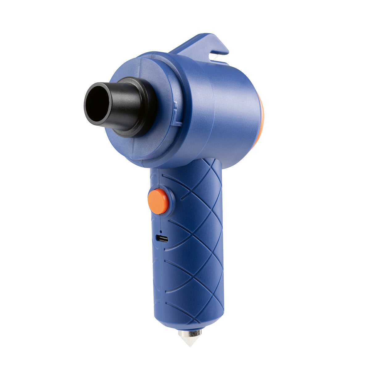 3-in-1-Akkusauger - Blau/Orange mit ergonomischem Griff und schwarzer Saugdüse
