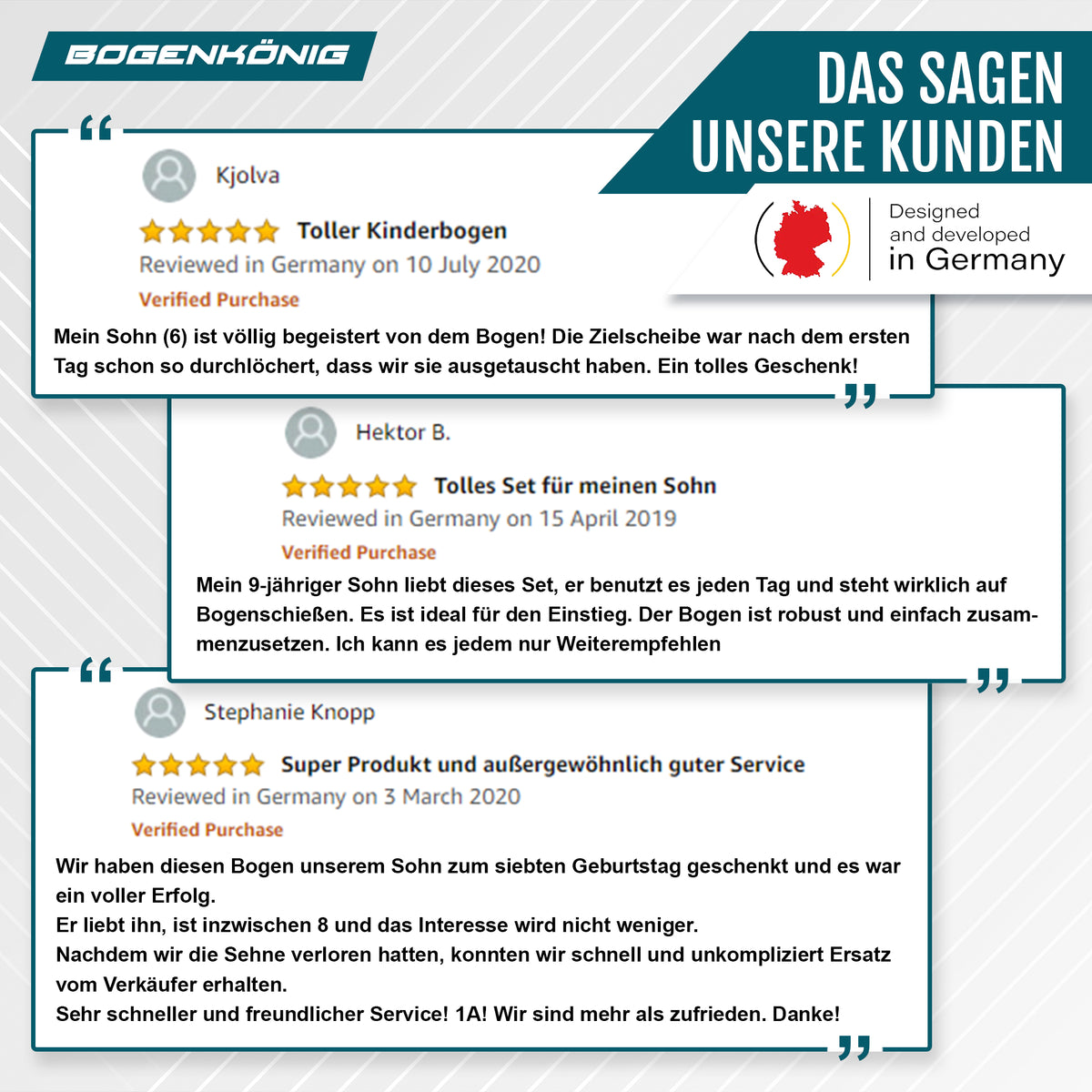 Bogenset mit 4 Pfeilen - ideal für Kinder ab 6 J. mit robustem Bogen, langlebigen Pfeilen und einfacher Handhabung für ersten Bogenspaß.