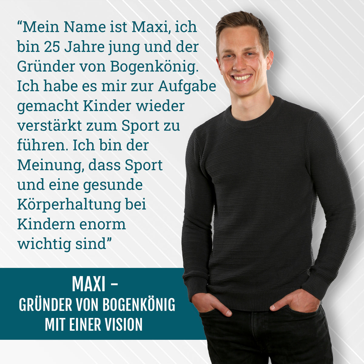 Bogenset mit 4 Pfeilen - ideal für Kinder ab 6 J. mit ergonomischem Design und Fokus auf spielerischen Sport für gesunde Körperhaltung.