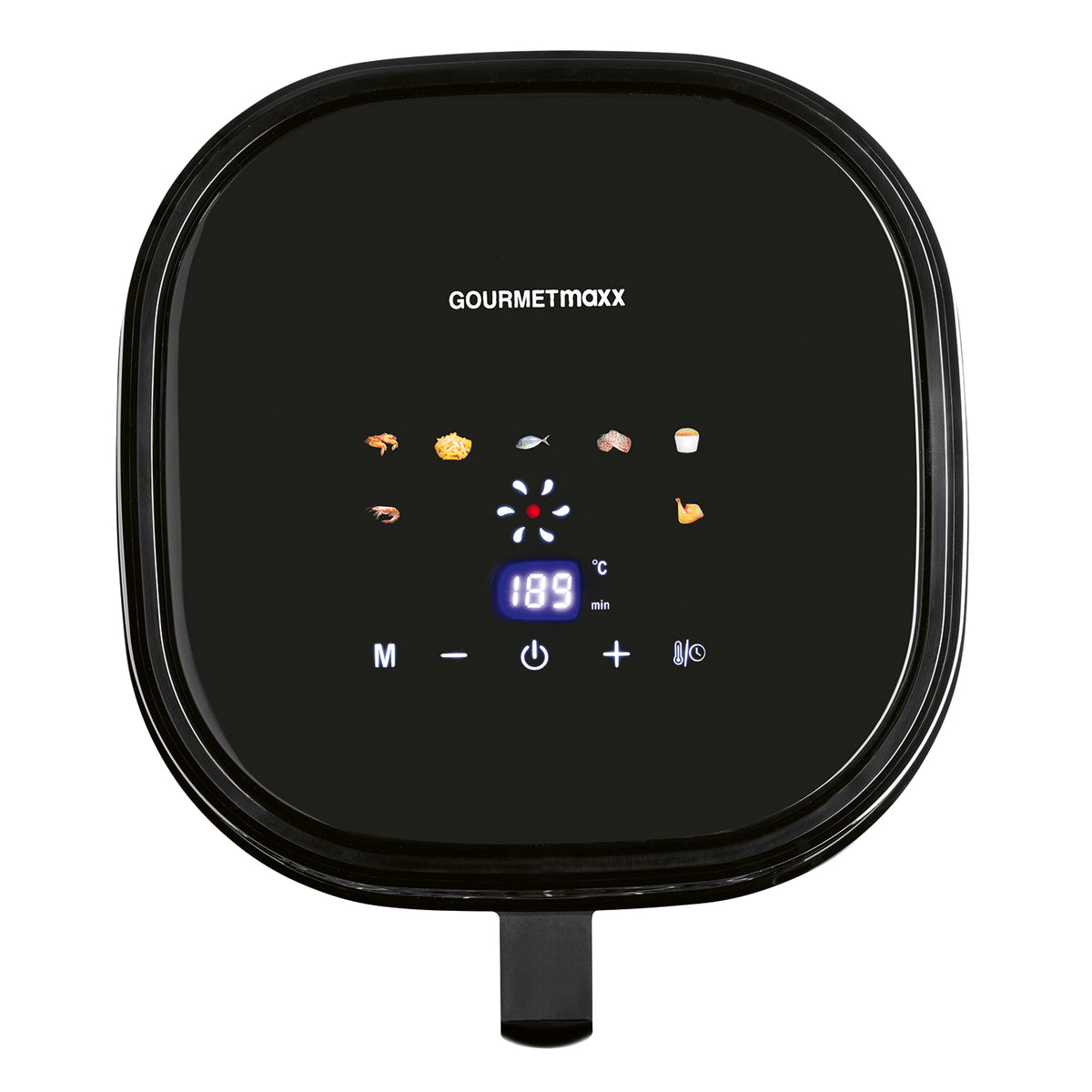 Heißluftfritteuse - 4,5 L Fassungsvermögen mit digitalem Touch-Display, Temperaturanzeige und voreingestellten Programmen für unterschiedliche Speisen.