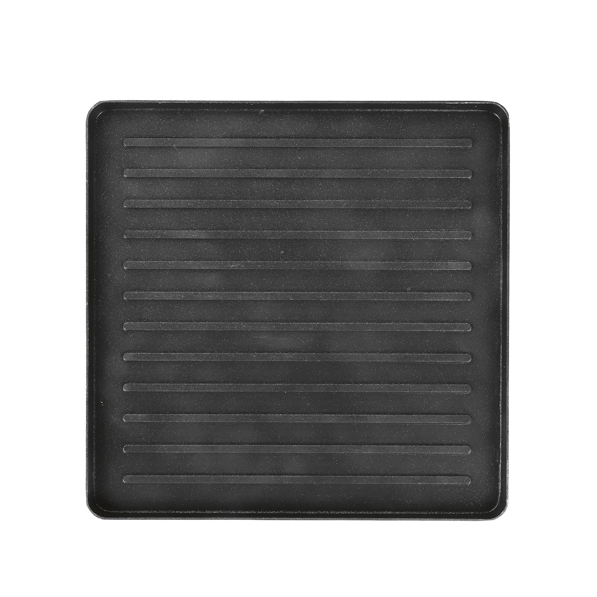 Raclettegrill - 8 Personen - Schwarz/Edelstahl mit schwarzer Grillplatte und geriffelter Oberfläche
