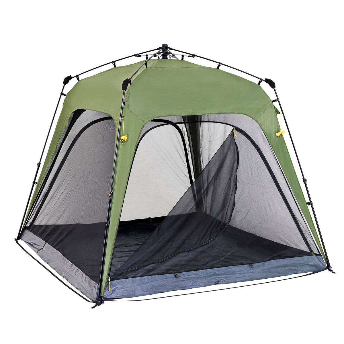 Moskitonetz Einbausatz für Pavillon - 240 x 240 x 175 cm - schwarz mit stabilem Gestänge und feinem Netz für zuverlässigen Insektenschutz im Garten.