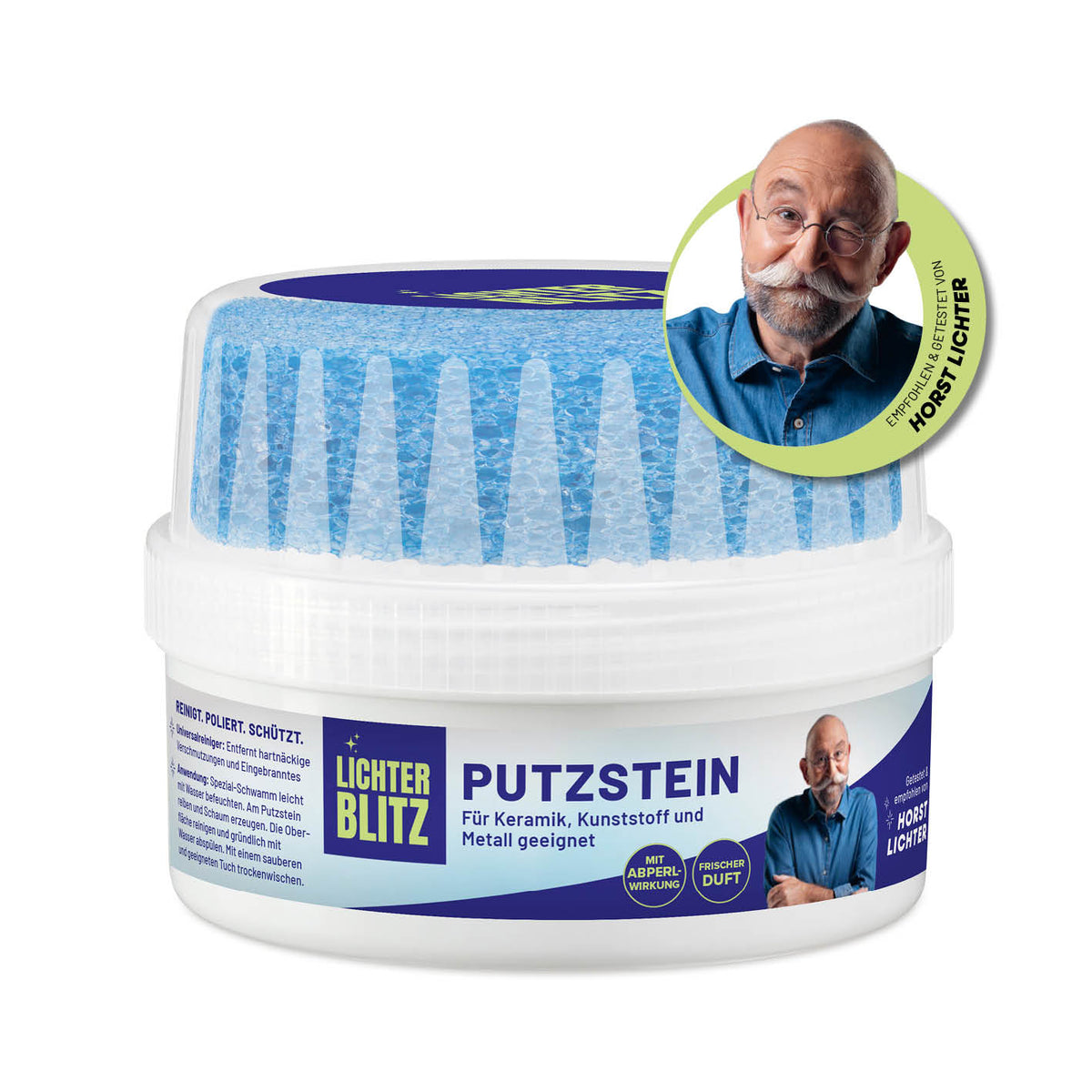Putzstein - 500 g zur schonenden Reinigung von Keramik, Kunststoff und Metall mit frischem Duft und antibeschlagender Wirkung.