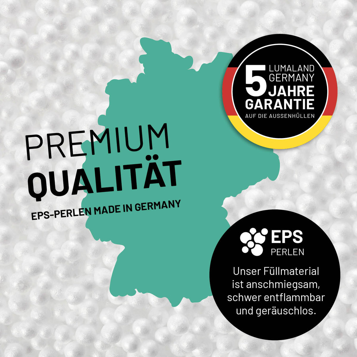 Flexi Comfort Sitzsack (380 L) Navyblau mit Premium EPS-Perlenfüllung, made in Germany, 5 Jahre Garantie auf Außenhülle.