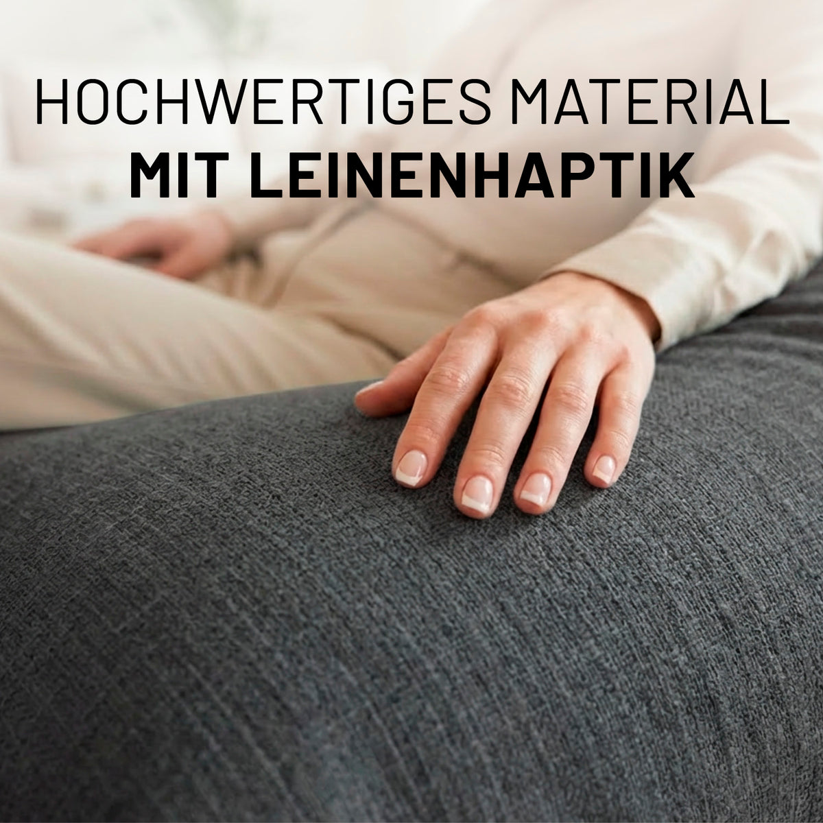 Sitzsack Interior Line (370 L) - indoor - Dunkelgrau mit hochwertiger Leinenoptik und angenehmer Haptik für gemütliches Sitzen.
