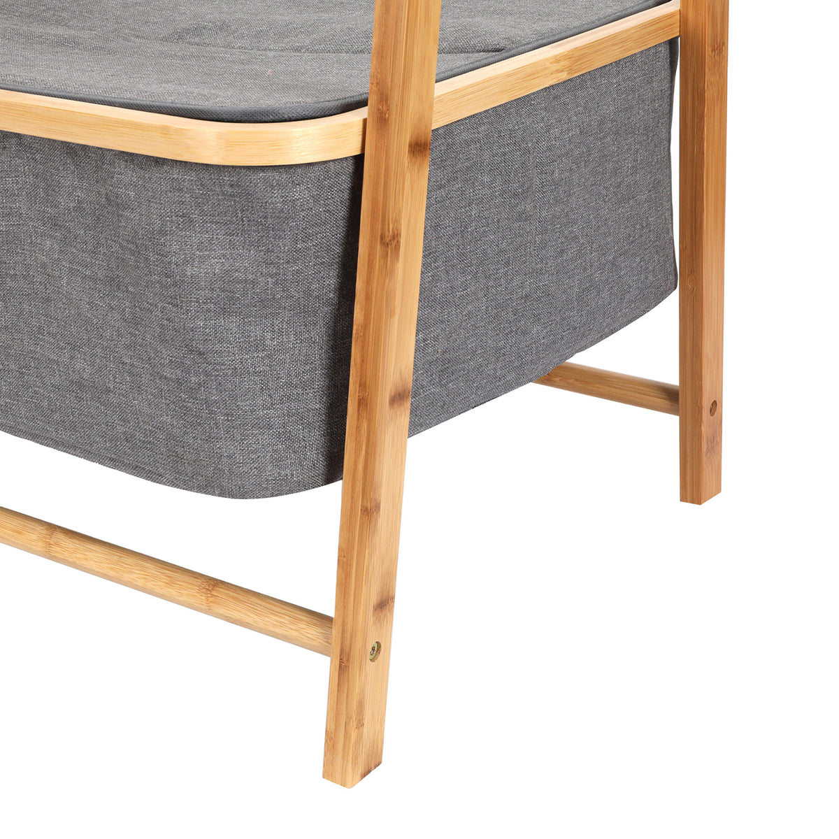 Kleiderständer aus Bambus - 159 x 60 x 45 cm - Grau, Detailansicht