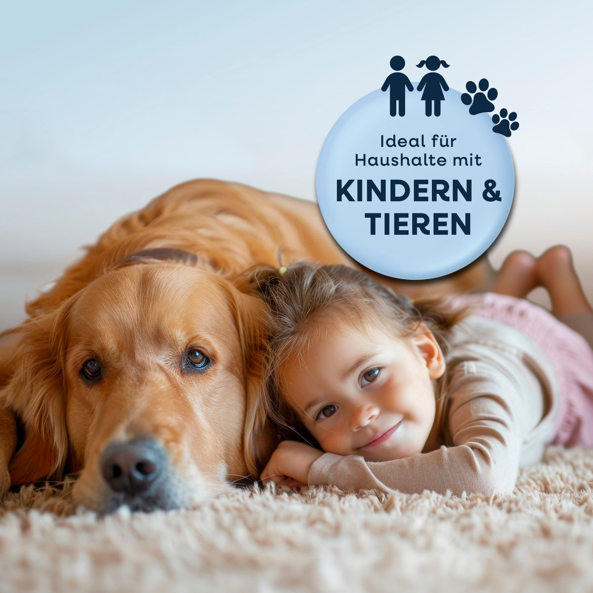 Polster- & Teppichreiniger Kompakt Pro - 450 W ideal für Haushalte mit Kindern und Tieren zur effektiven Fleckenentfernung.