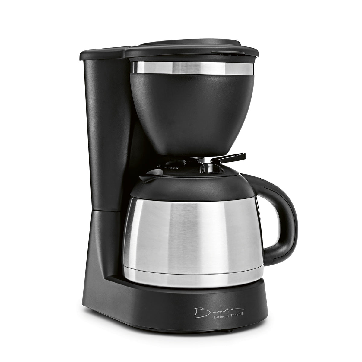 Kaffee & Technik Kaffeemaschine - max. 830 W in Schwarz mit Edelstahlkanne und Tropfstopp