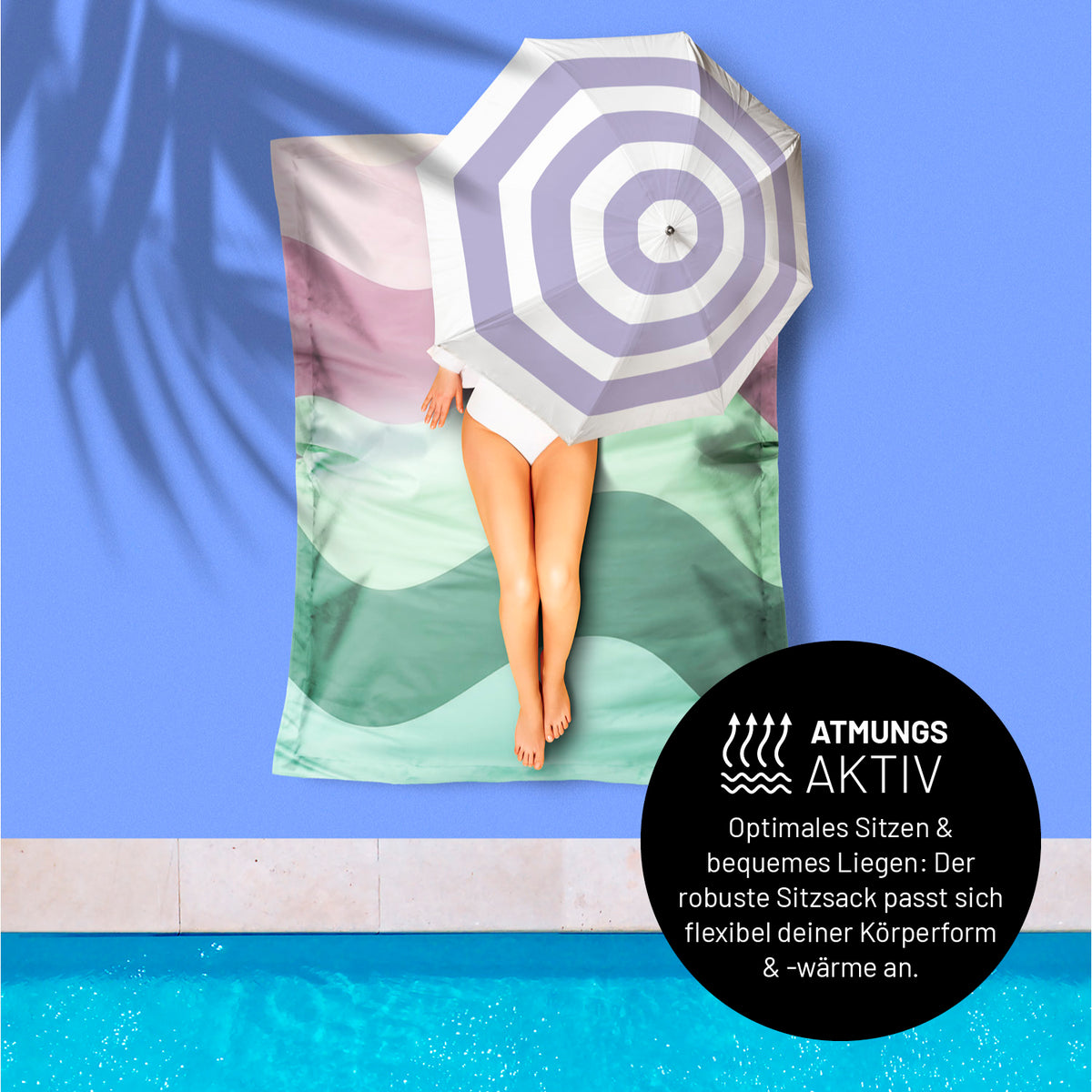 Sitzsack Classic XXL (380 L) - indoor & outdoor - Special Edition Wave mit robustem Material, das sich flexibel deiner Körperform anpasst für hohen Komfort.