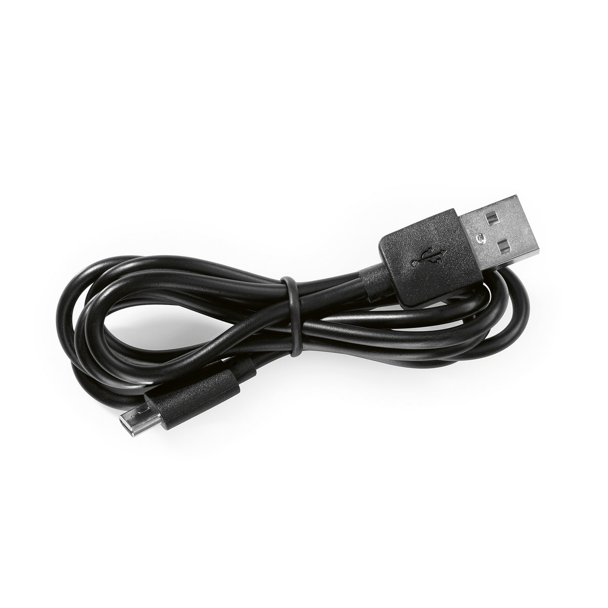 Akku-Handstaubsauger - Schwarz mit schwarzem USB-Ladekabel und Micro-USB-Anschluss