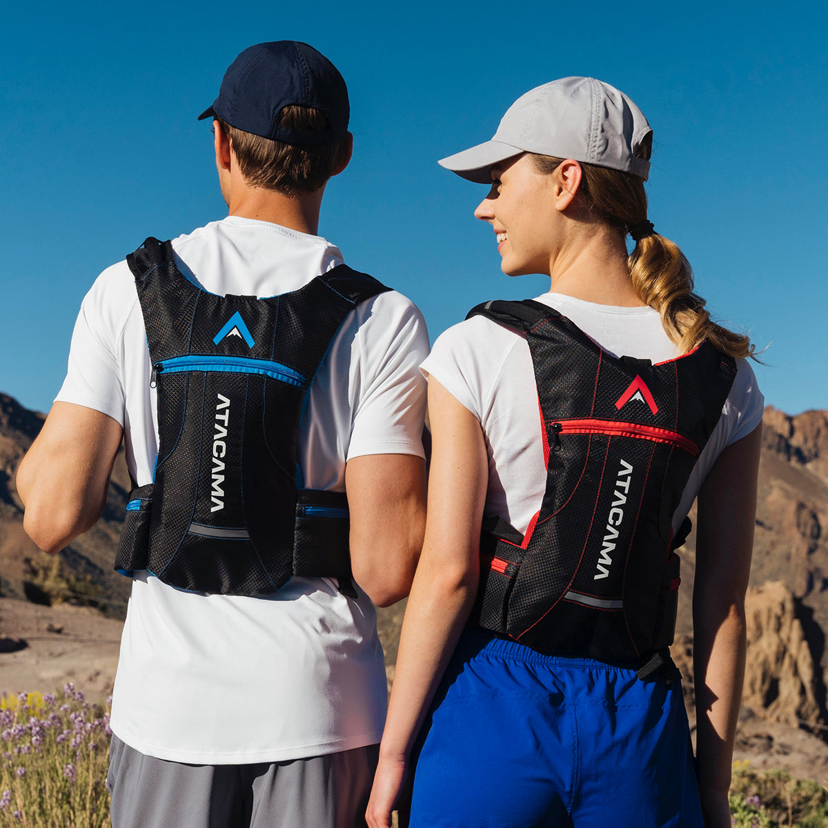 Trinkrucksack für 2 L Trinkblase - Blau, leichter und wasserfester Rucksack mit Air-Flow-Polsterung, ideal für Sport und Outdoor-Aktivitäten.