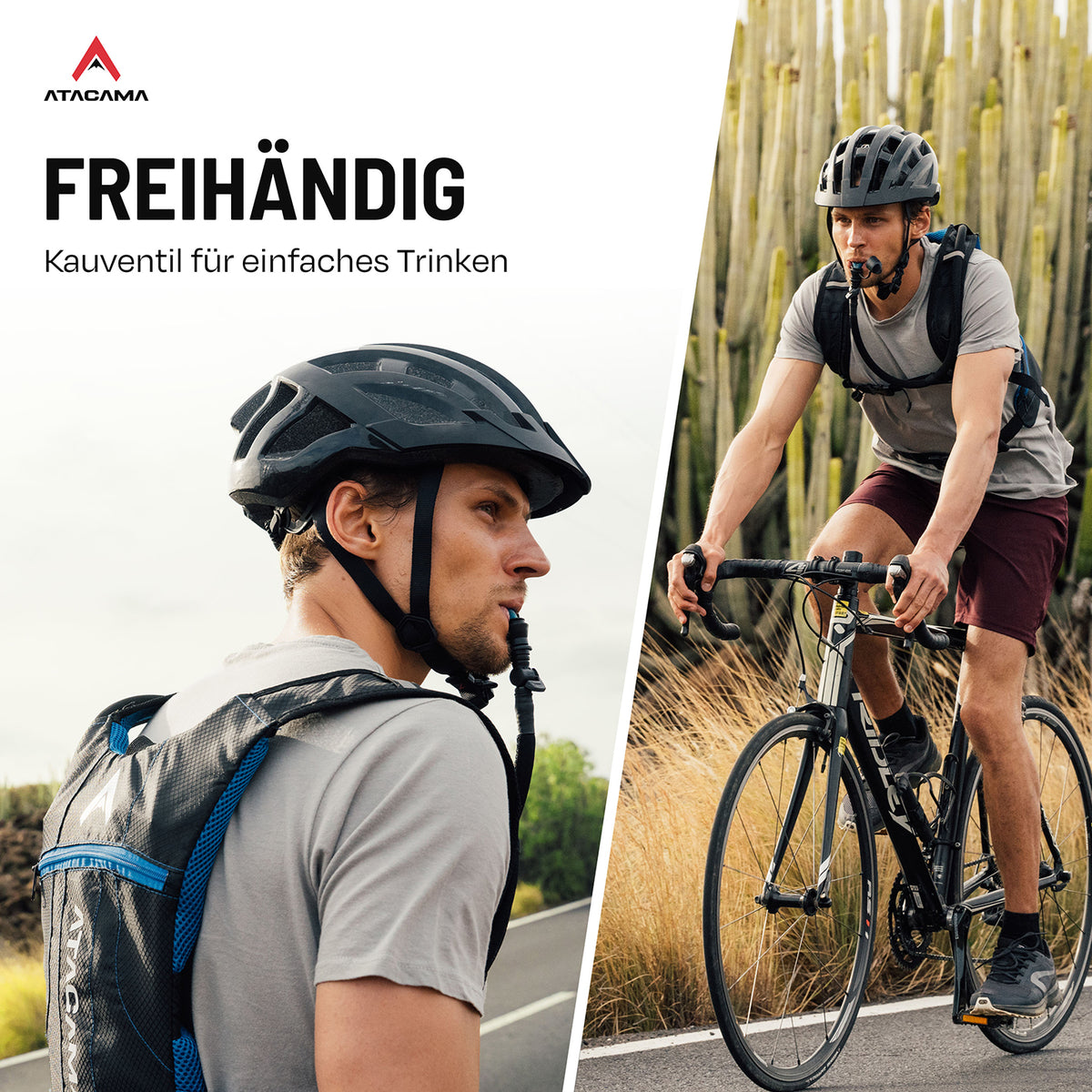 Trinkrucksack - inkl. Trinkblase 2L mit leichtem Design, auslaufsicherem System und XL-Öffnung für Sportler wie Radfahrer und Läufer.
