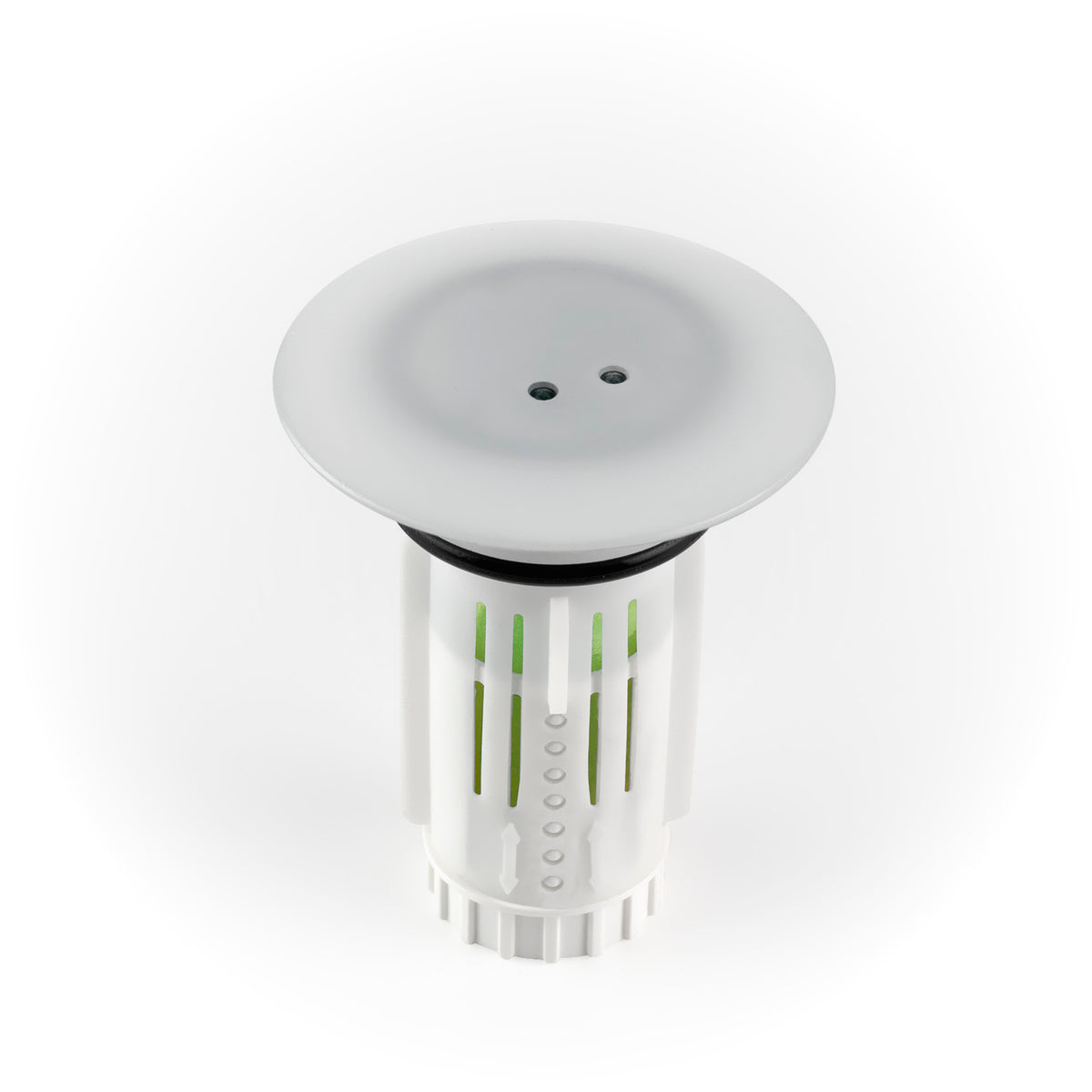 Abfluss-Fee LED-Abflussstopfen, höhenverstellbar, passt auf fast alle Abflüsse, vermindert Gerüche, Wirkstoff einfach nachfüllbar.