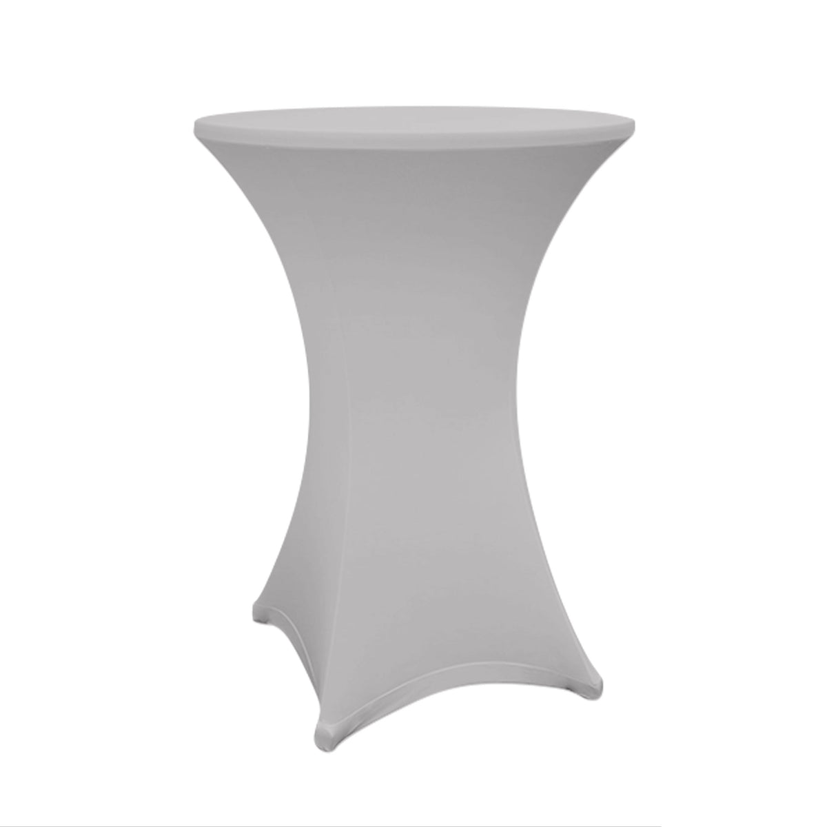 Stehtischhusse Tisch Bezug Husse Ø 70-75 cm Silbergrau, schmutzabweisend, abwischbar, waschbar, für drinnen und draußen geeignet
