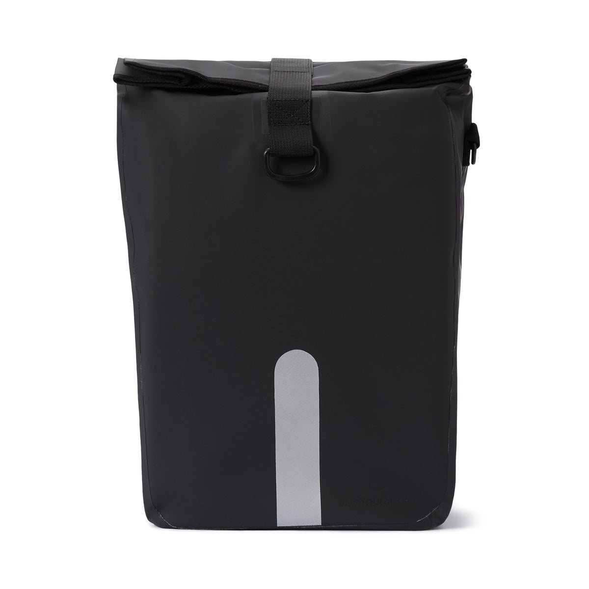 Wasserdichte Fahrradtasche Roll-Top - 21 L - Schwarz mit reflektierendem Streifen, wasserdicht und vielseitig tragbar für Alltag und Freizeit.