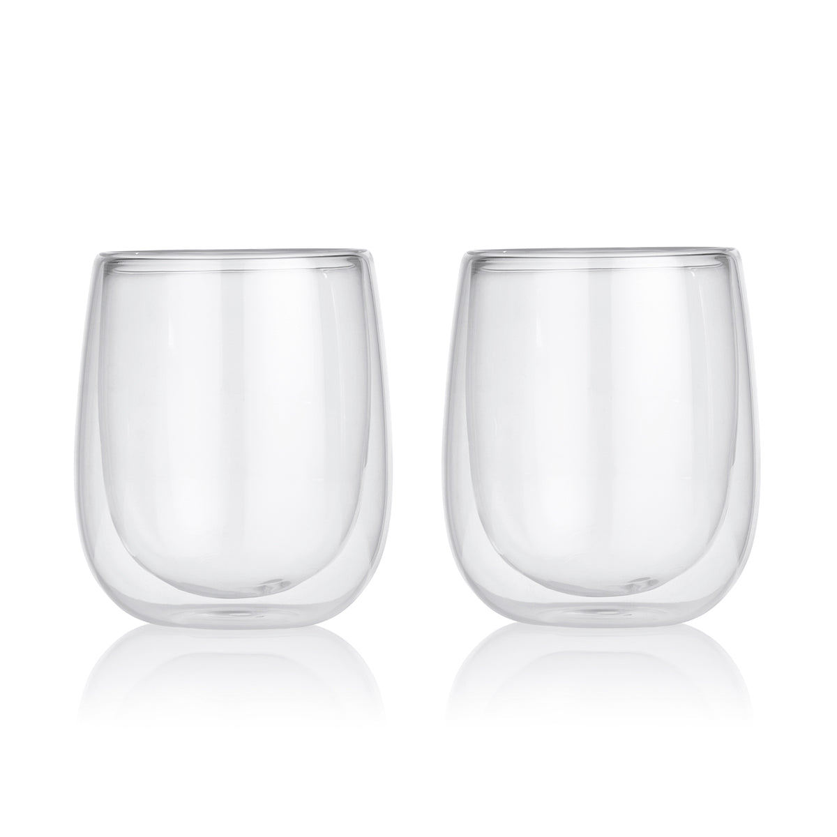 Cappuccino Thermogläser - 6er-Set aus doppelwandigem Borosilikatglas, 250 ml, wärmeisolierend für heiße und kalte Getränke.