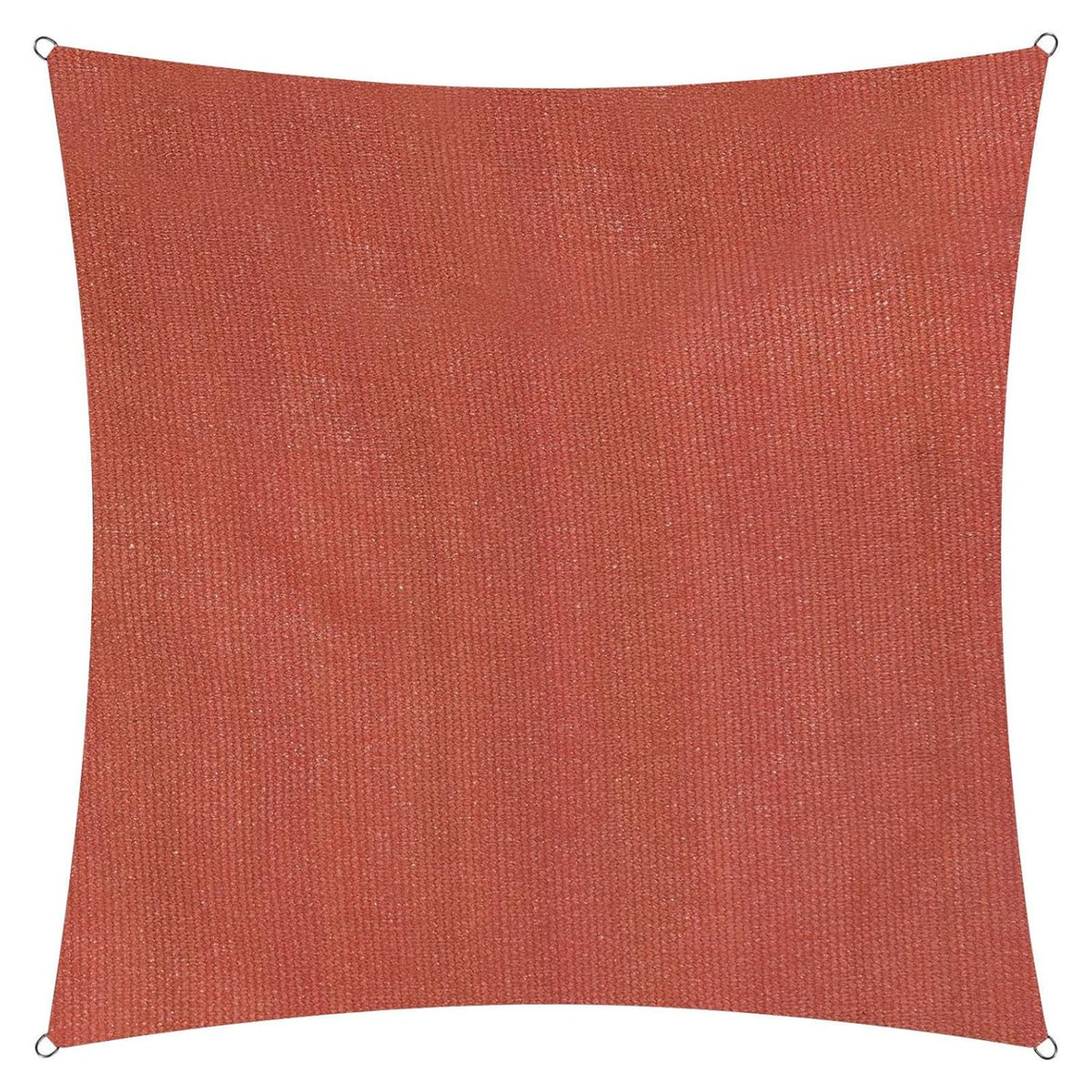 Sonnensegel 100% HDPE mit Stabilisator für UV-Schutz Quadrat 3 x 3 Meter in Terracotta, robust und reißfest mit UV-Schutzfaktor 30+