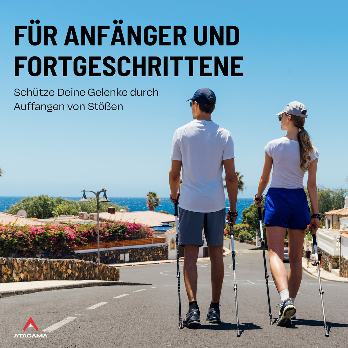 Nordic Walking Gummipuffer - 10er-Set für besseren Halt, Gelenkschutz und Dämpfung beim Wandern, Laufen und Nordic Walking.