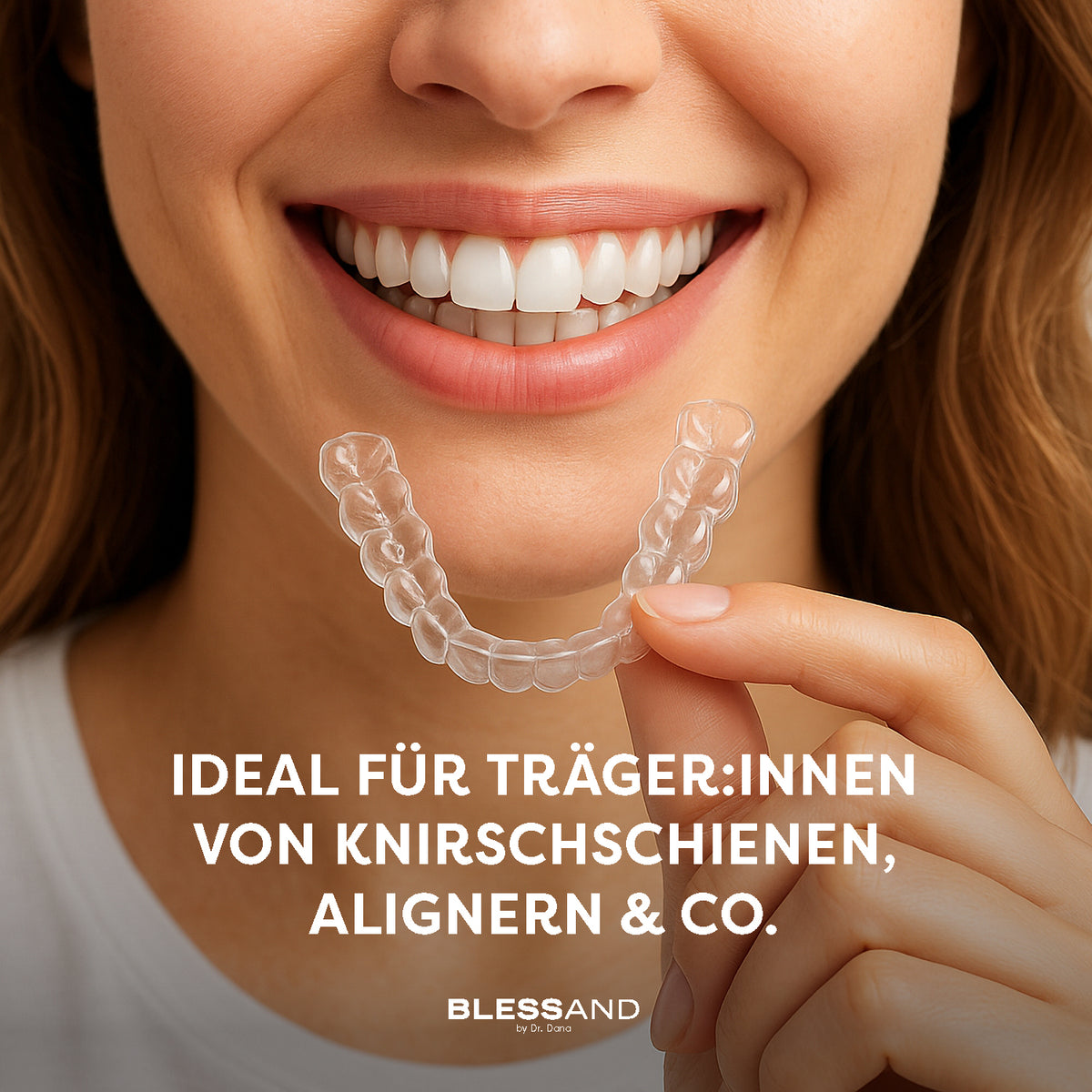 Mundpflege Nr. 7 - 2er-Set (2x 10 ml) von BLESSAND pflegt und schützt Zahnfleisch bei Knirschschienen und Alignern.