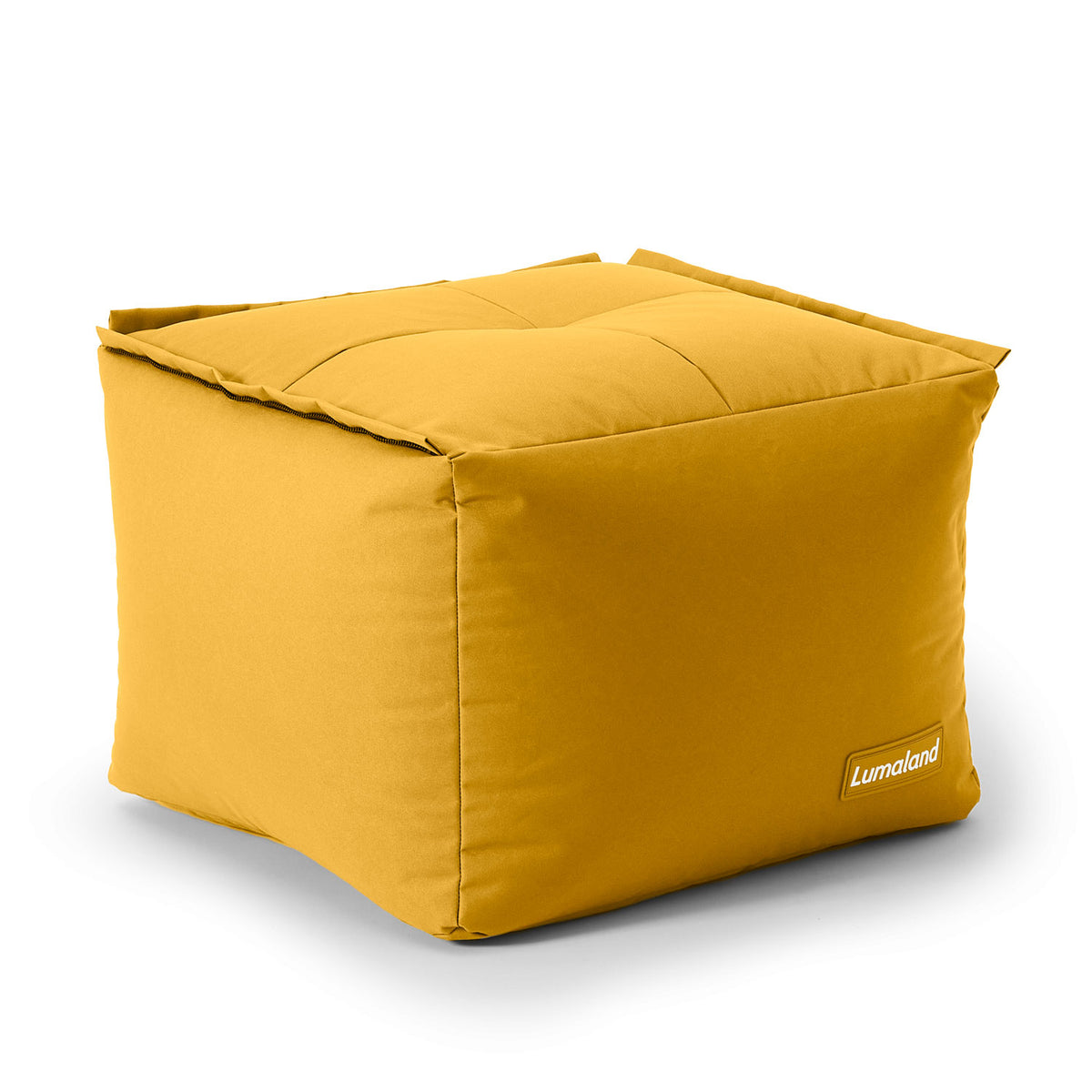 Sitzsack-Hocker (200 L) - Modulares System - indoor & outdoor - Senfgelb, vielseitig, komfortabel und pflegeleicht gestaltet.