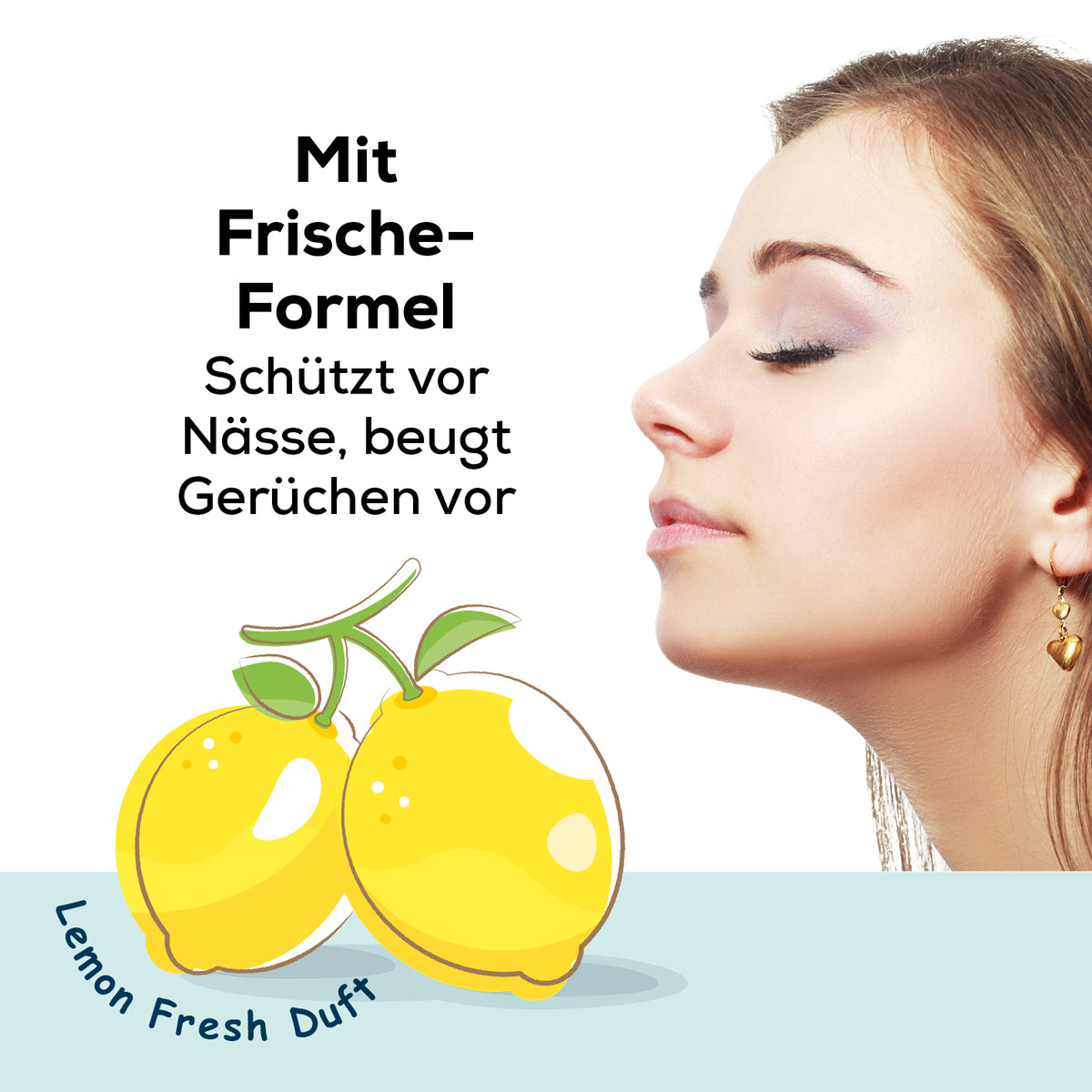Anti-Nässe-Pad - Einsatz für WC-Bürstenhalter - 50er-Set schützt vor Nässe und Gerüchen mit frischem Lemon Fresh Duft, verhindert Pfützenbildung.