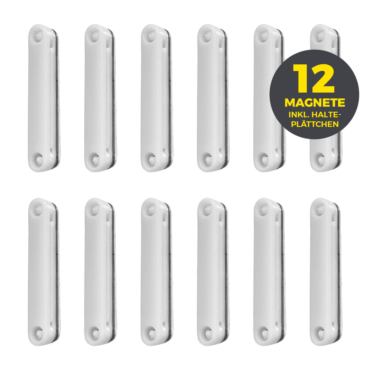 Magnet-Set für EASYmaxx Insect Protect Insektenschutzgitter - 12 starke Magnete mit Halteplättchen für einfache, sichere Montage ohne Bohren.