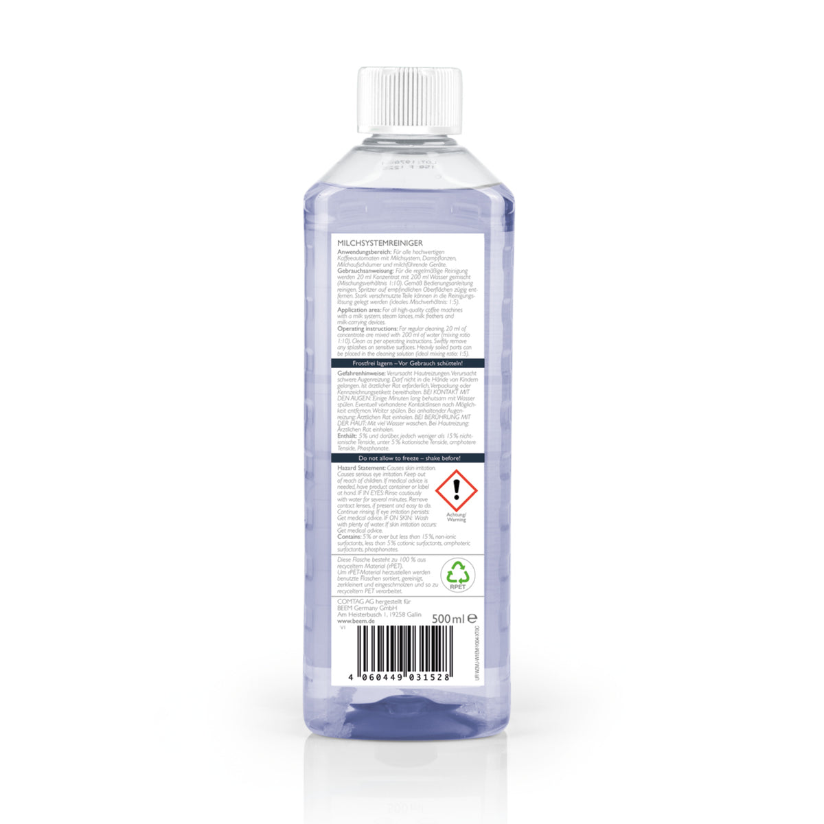 MILCHSYSTEMREINIGER - 3er-Set (3x 500 ml), effektiver Reiniger für Milchsysteme von Kaffeevollautomaten und Milchaufschäumern.