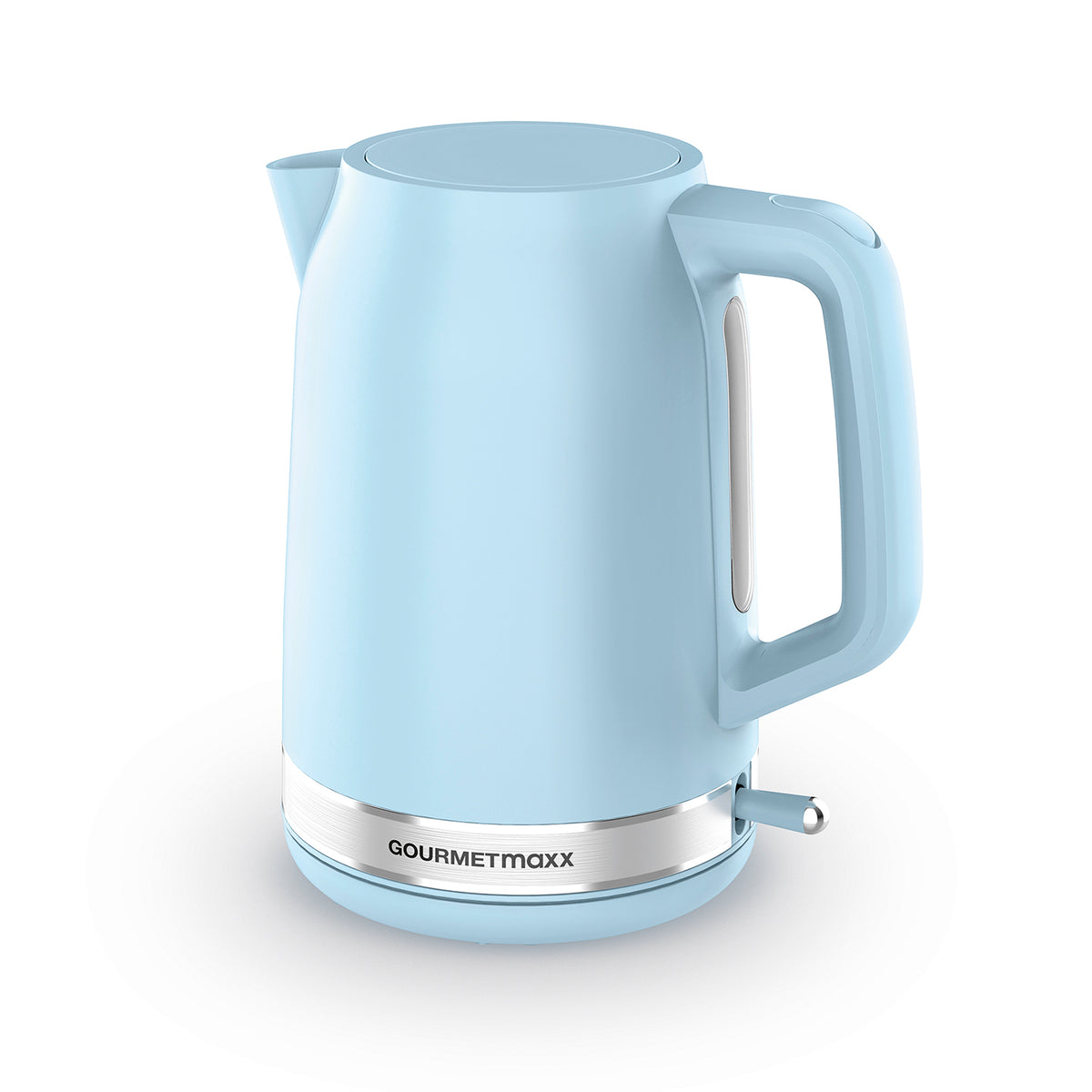 Wasserkocher 1,7l - Blau kabellos mit 360° Basis, Wasserstandsanzeige, Abschaltautomatik und herausnehmbarem Kalkfilter.