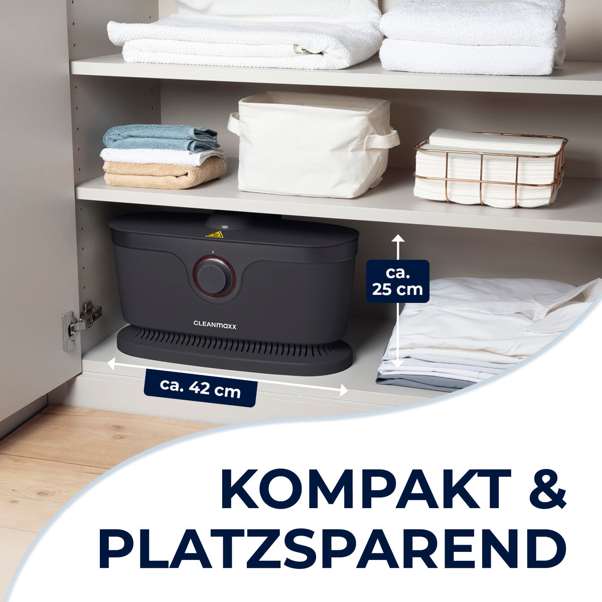 Hemdenbügler PRO mit Hosenaufsatz - Schwarz, kompakt und platzsparend, 42x25 cm, ideal für automatisches Trocknen und Bügeln.