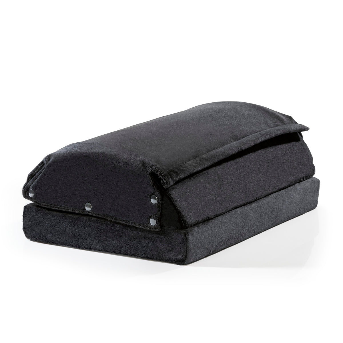 2-in-1-Fußstütze mit abnehmbarer Flauschfaser-Fußtasche, Antirutschbeschichtung, für bequemes Füße ablegen und wärmen.