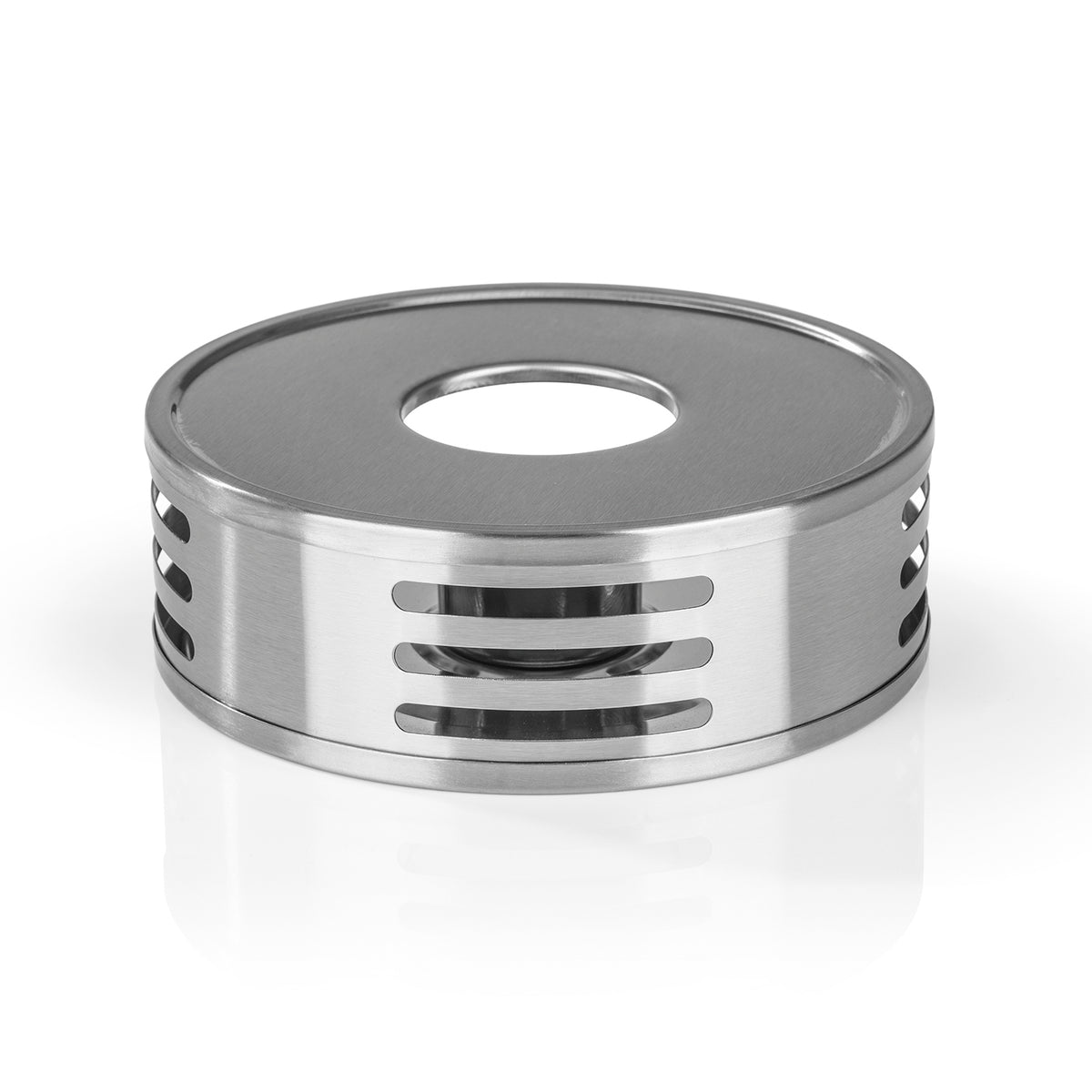 STÖVCHEN Kannenwärmer - Edelstahl, multifunktionaler Teelichthalter aus mattiertem Edelstahl für Kannen Ø 7–14 cm, leicht zu reinigen.