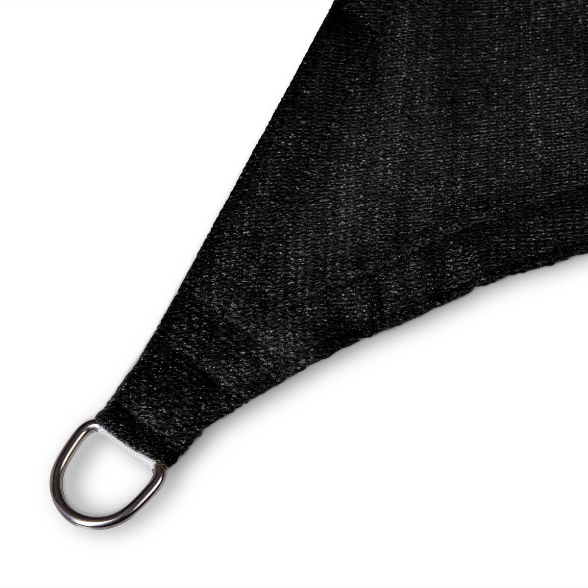 Sonnensegel 100% HDPE mit Stabilisator für UV-Schutz - Quadrat 3 x 3 Meter - Schwarz mit stabilem Metallring und hochwertigem Material.