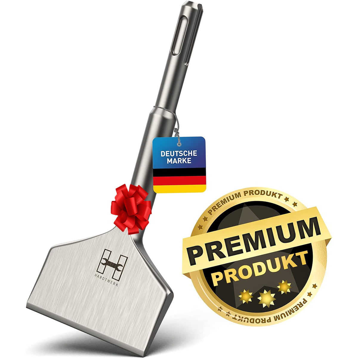 Fliesenmeißel für Bohrhammer mit abgewinkelter Klinge, selbstschärfend, passend für SDS Plus, deutscher Marke HARDTWERK Premium Produkt