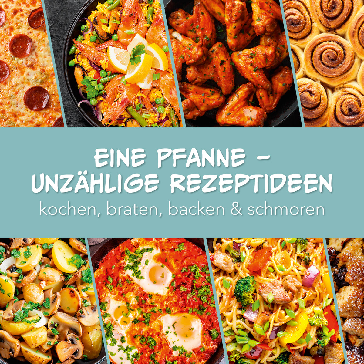 Pizza-Pfanne mit Deckel - Elektrisch 1500W - ⌀ 40 cm, vielseitig zum Kochen, Braten, Backen, mit Antihaftbeschichtung und Glasdeckel.