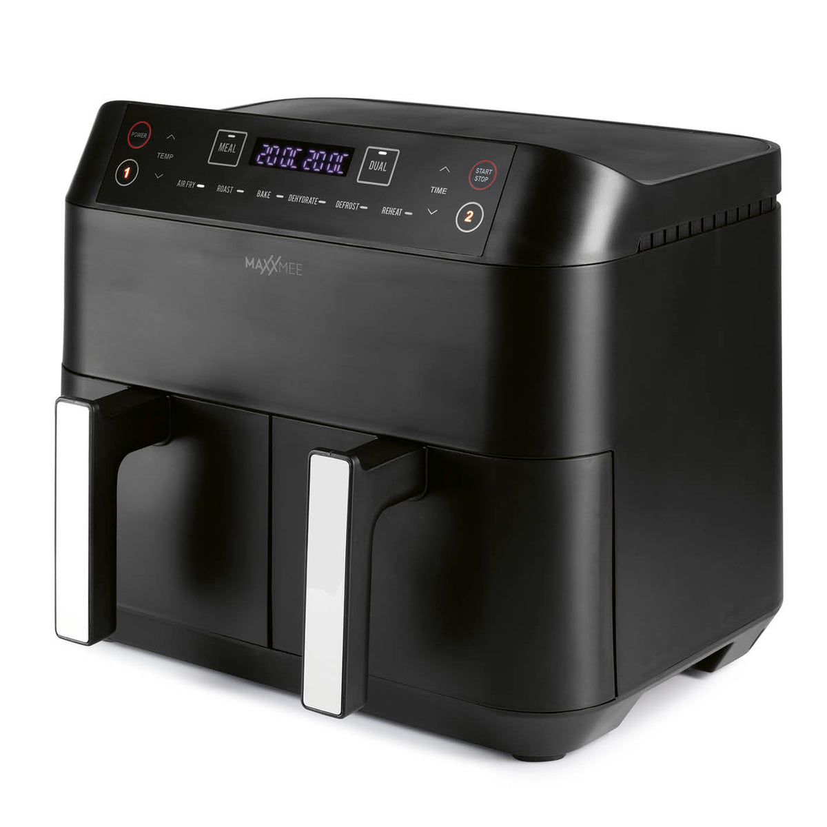 Doppelkammer-Heißluftfritteuse - 7,6 l mit Twin-Zone-Technologie, 2460W Leistung und 6 Kochprogrammen für fettarmes Garen.