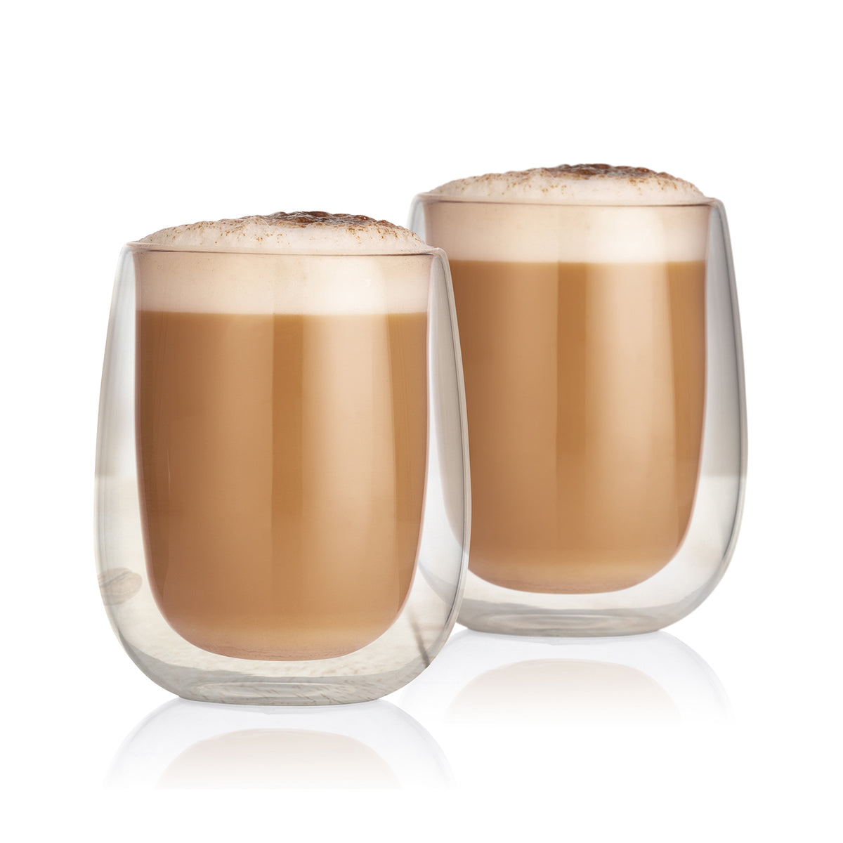 Cappuccino Thermogläser - 6er-Set aus doppeltwandigem Borosilikatglas, wärmeisolierend, ideal für Cappuccino und heiße Getränke.