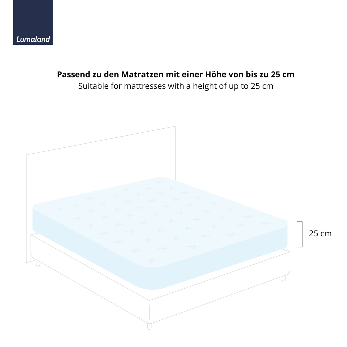 Comfort Jersey Spannbettlaken 160 g/m² 100% Baumwolle Weiß für Matratzenhöhe bis 25 cm mit elastischem Rundum-Gummizug.