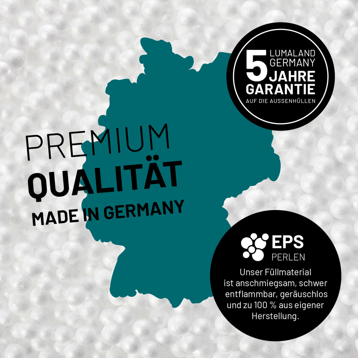 XXL Microvelours Sitzsack (380 L) - indoor - Grün mit 5 Jahre Garantie, hochwertigem Füllmaterial und Premiumqualität Made in Germany.