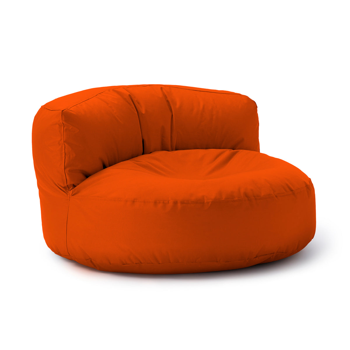 Sitzsack Lounge (320 L) in Orange, moderner, leichter Indoor-Outdoor Sitzsack mit pflegeleichtem Material und verdecktem Reißverschluss.