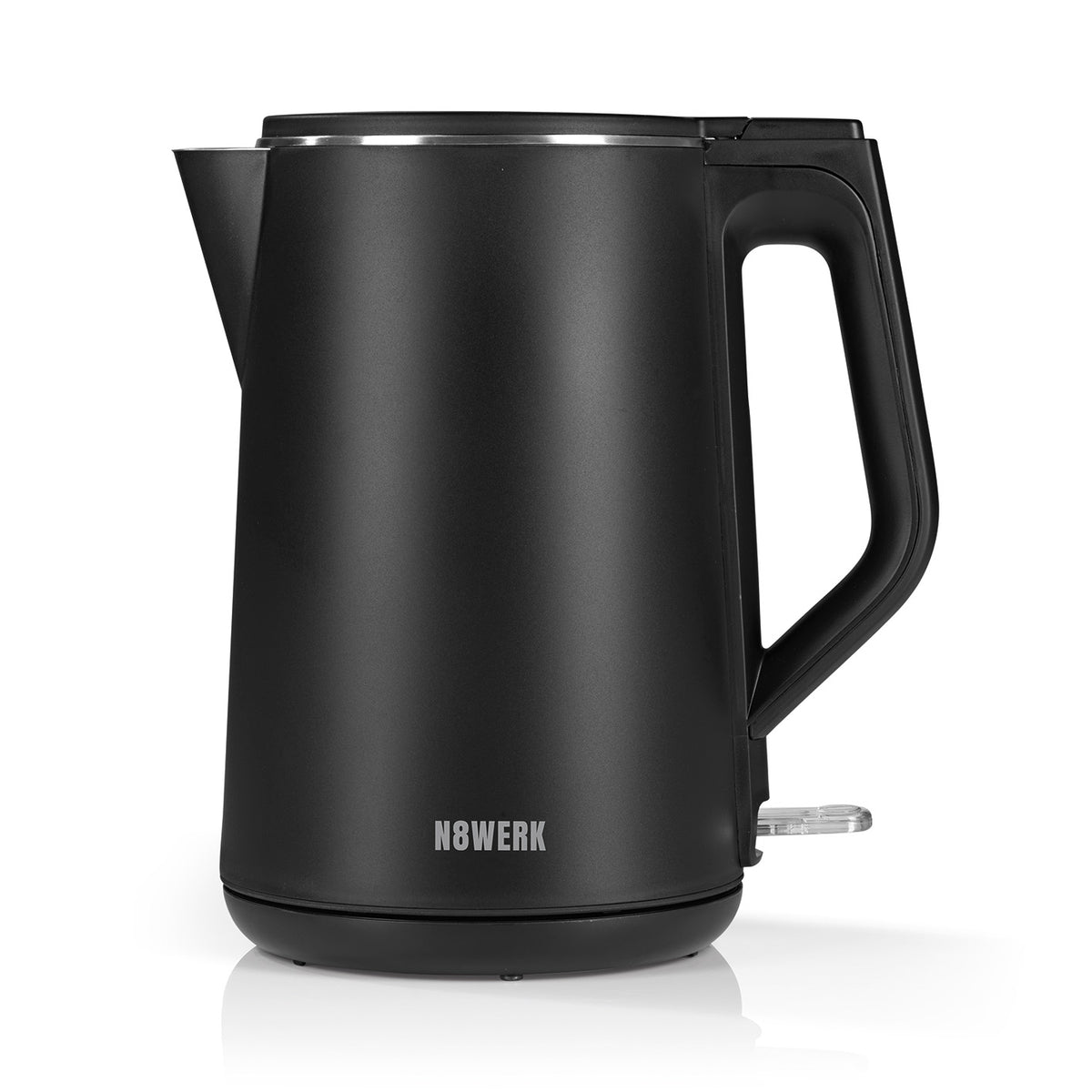 Wasserkocher in der Midnight Edition - 1,5 Liter Fassungsvermögen, kabellos, 2.200 W Leistung, Cool-Touch-Außengehäuse, 360° drehbar.