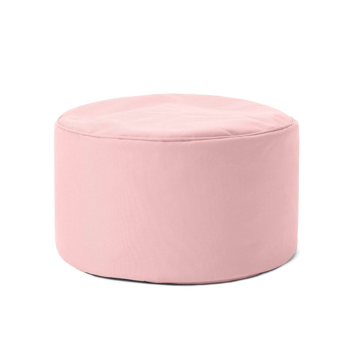 Sitzsack-Hocker/Pouf (50 L) - indoor & outdoor - Pastell Pink, leicht, langlebig und vielseitig als Sitz- oder Fußhocker nutzbar.