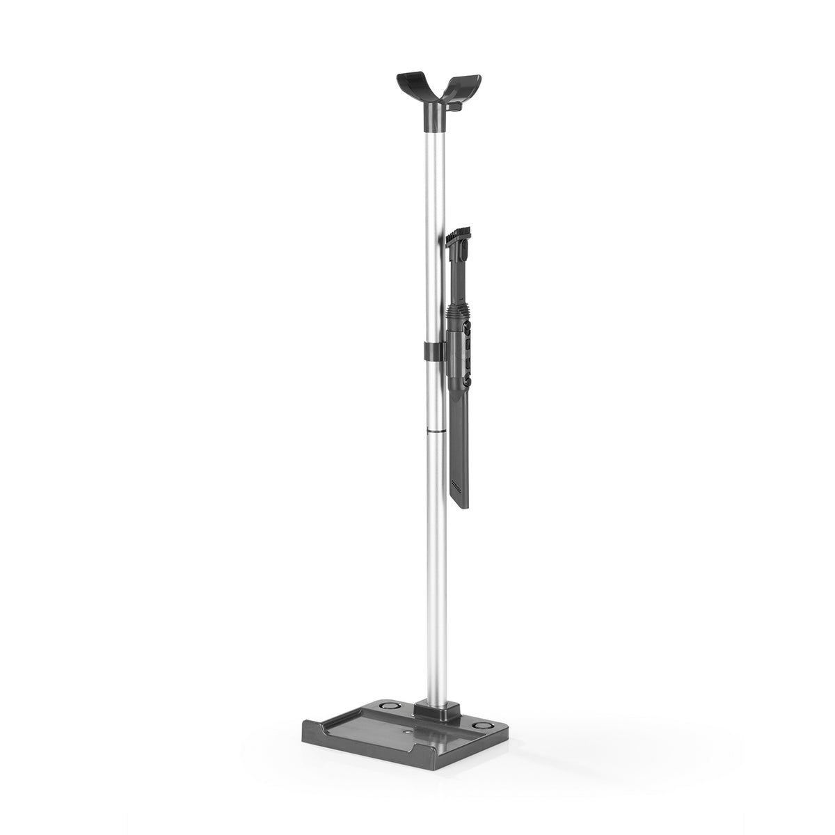 Standhalterung für Akku-Zyklon-Staubsauger, flexibel aufstellbar, passend für CLEANmaxx Akku-Hand- & Bodenstaubsauger Modelle.