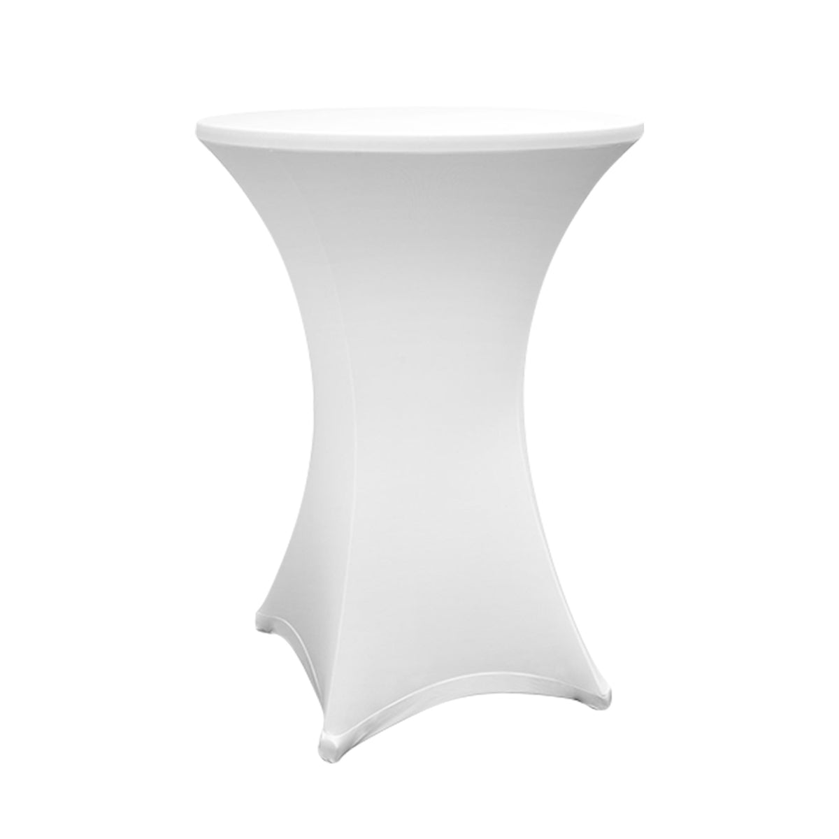 Stehtischhusse - Tisch Bezug - Husse - Ø 80-85 cm - Weiß, passgenau, schmutzabweisend, waschbar und langlebig für Bistrotische.
