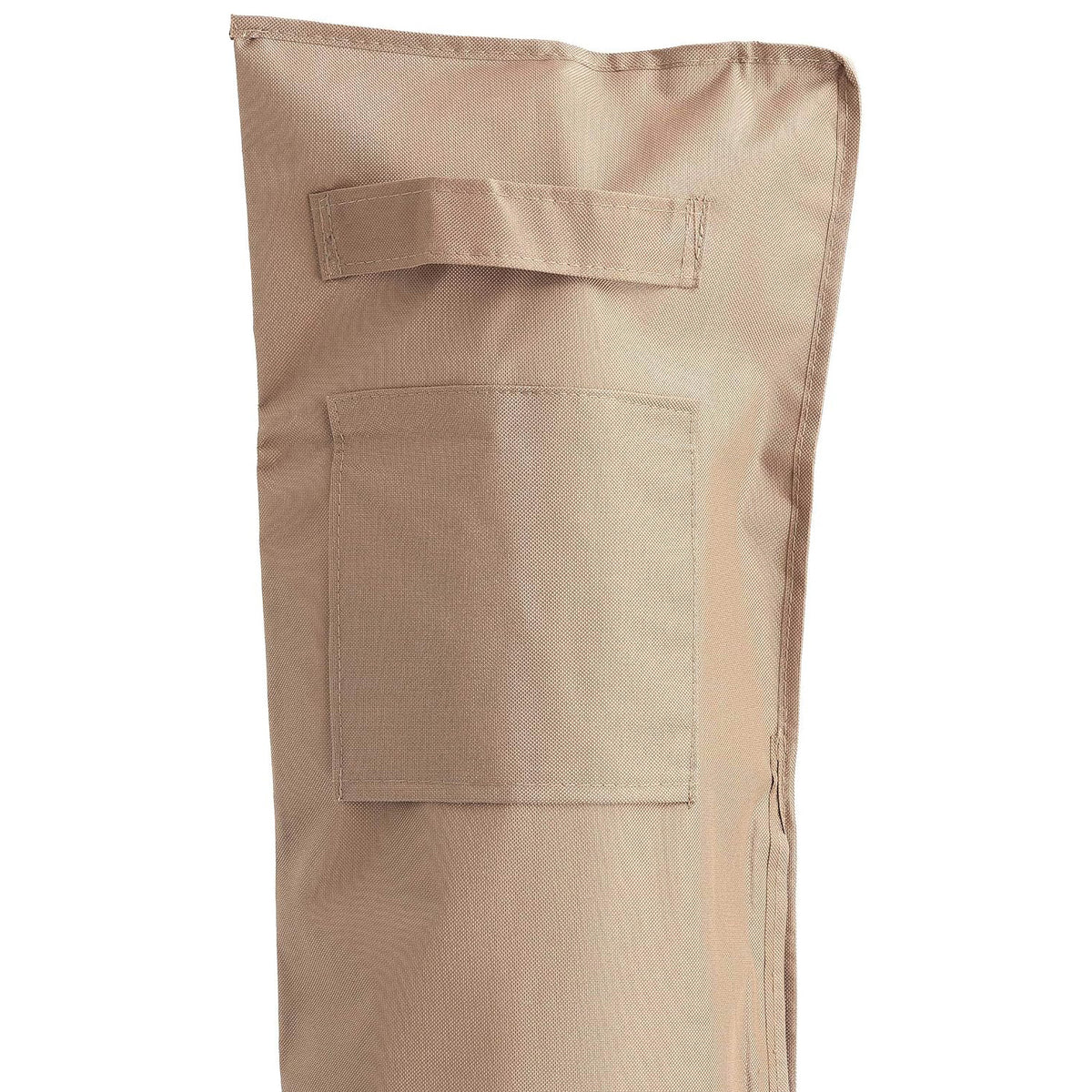 Abdeckung Schutzhülle für Sonnenschirm - 195 x 25/35 cm - Beige, wasserdichte, robuste Oxford 600D Schutzhaube mit Griffen und Kordelzug.