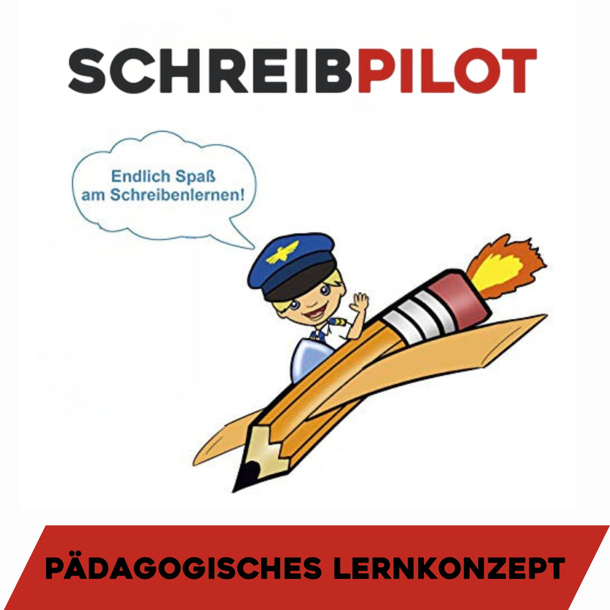 Heft-Set Buchstaben, Zahlen & Wörter mit Bleistift/Radiergummi - DIN-A4 zum spielerischen Schreibenlernen mit Kind.