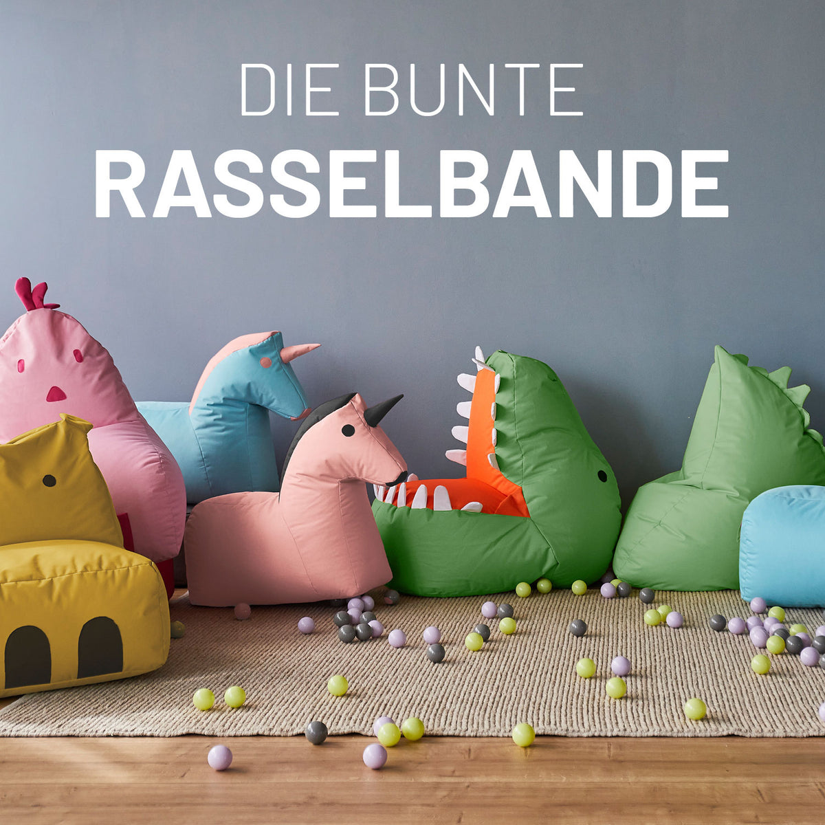 Kindersitzsack Animal Line Panda (180 L) schwarz/weiß, kuschelig, wasserabweisend, indoor & outdoor, robuster, bequemer Sitzplatz für Kinder.