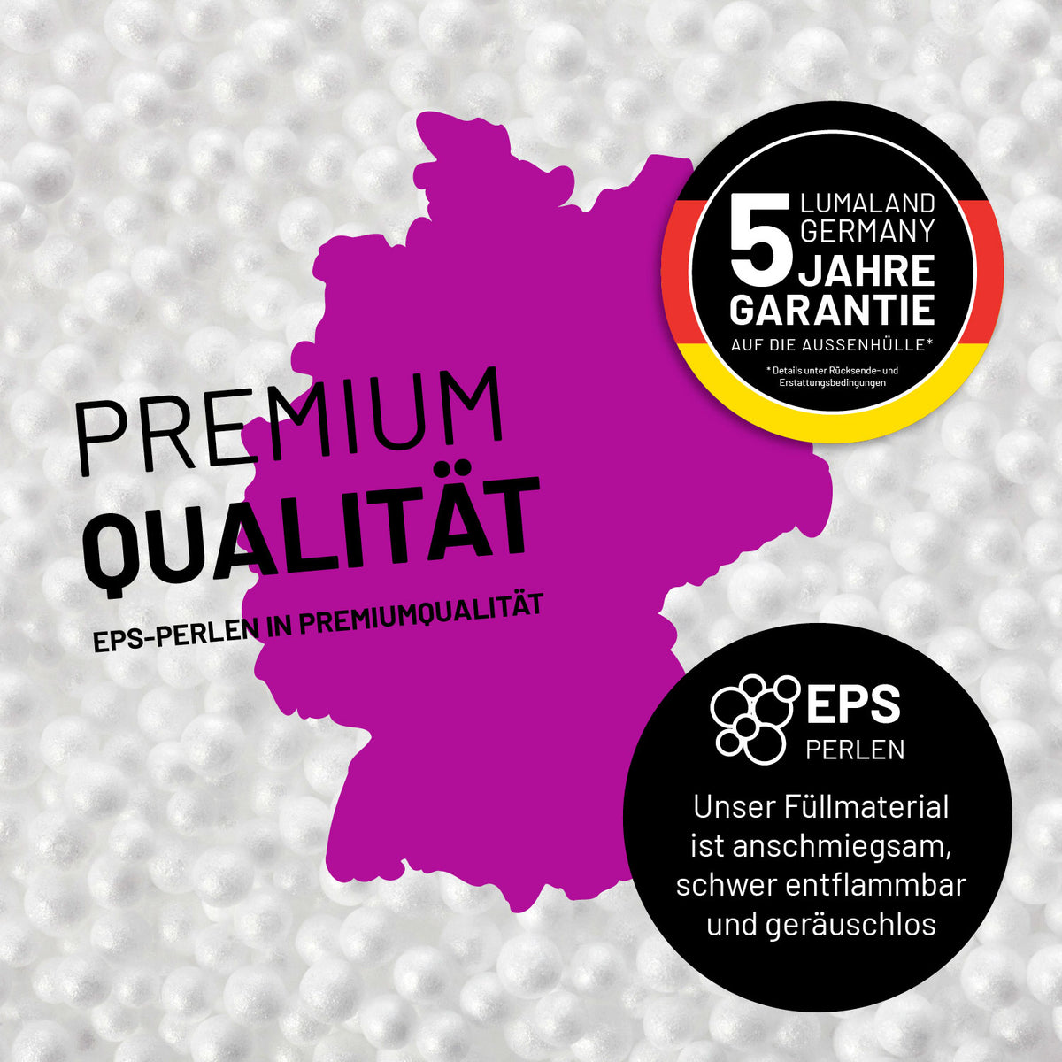 Sitzsack GIANT aus der Cord-Reihe - Dunkelgrün mit Premium-EPS-Perlenfüllung, schwer entflammbar und geräuschlos für hohen Sitzkomfort.