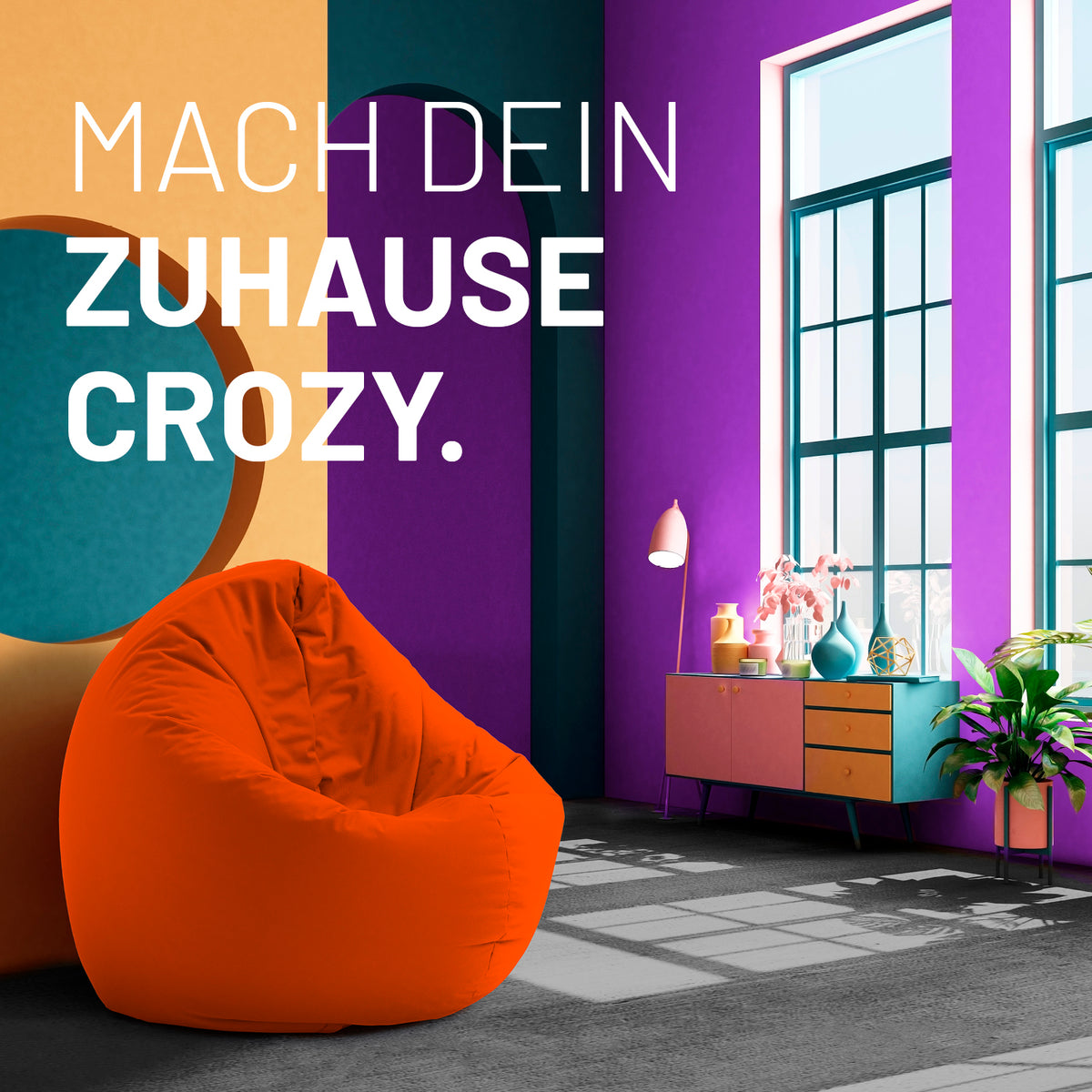 Sitzsack Drops (300 L) - orange Sitzsack für drinnen und draußen, leicht, robust und bequem mit hochwertiger EPS-Füllung.